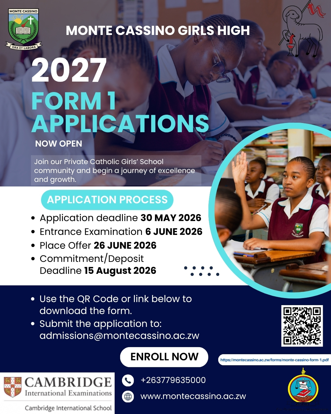 Form 1 Applications Now Open